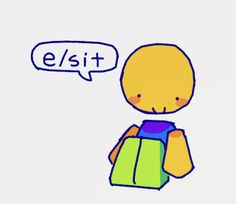 a drawing of a person holding a bag with the word e / istt written above it