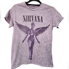 Nirvana Angel Band Unisex Tee Crewneck Short Sleeves Relax Fit Unisex 100% Cotton Approx Measurements: 17.5" Chest 25" Length New Without Tags. No Flaws Nirvana Clothes, Nirvana Crop Top, Nirvana Angel, Angel Band, Nirvana Tee, Nirvana Shirt, In Utero, Angel Shirt, Dream Clothes