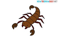 a cartoon scorpion on a white background