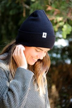 The ultimate outdoor beanie. Thick, 100% acrylic material to stay warm in any weather! Each patch is hand sewn on, so each beanie is unique! Colors also available: Brown - https://www.etsy.com/listing/922176139/pine-tree-label-beanie-brown?ref=shop_home_active_2&frs=1 Green - https://www.etsy.com/listing/922177977/pine-tree-label-beanie-green?ref=shop_home_active_1&frs=1 Please Note - Since every computer screen is different, the colors here may vary slightly from the actual hat and patc Outdoor Beanie, Black Embroidered Beanie For Winter, Forest Green Beanie, Cozy Black Beanie Cap, Black Embroidered Beanie Cap, Lightweight Outdoor Beanie, One Size Fits Most, Beanie Black, You Are My Favorite, Cool Stickers