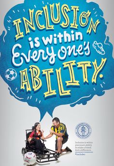 a man in a wheel chair talking to a woman on the cover of an ad