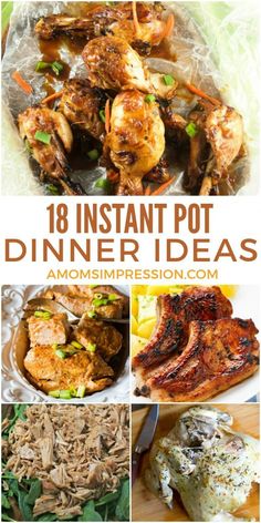 A collection of the best 18 Delicious Instant Pot Dinner Ideas that your family is going to love. From chicken to soup you will find something for everyone. Weekly Dinner Recipes, Dinner Ideas Instant Pot, Instant Pot Dinner Ideas, Instant Pot Chicken Recipes, Instant Pot Dinner, Pot Recipes Healthy, Weekly Dinner, Dessert Easy, Best Instant Pot Recipe