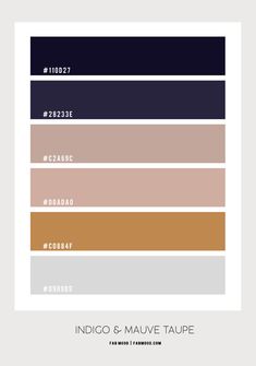 the color scheme for indigo and mauve taupe