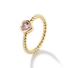 14K gold-plated baby ring with twisted rope band accented with a sparkling pink CZ heart. This is designed with all precious metals (sterling silver and plated with 14K gold). This makes a fun ring for your little princess! These are high-quality rings that are E-coated to prevent tarnish for little girls, toddlers, and kids. They are great pinky rings as well. This children's ring comes in a beautiful black velvet heart-shaped box and is available in sizes 1-5. Ring Sizing: https://cherishedmom Quality Rings, Baby Ring, Pinky Rings, Olivia Grace, Rope Ring, Baby Rings, Rope Rings, Kids Rings, Velvet Heart