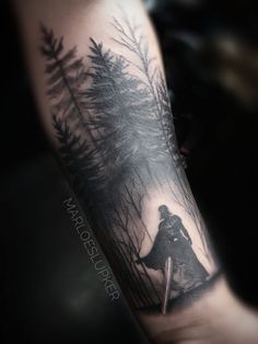 Tattoo uploaded by Marloes Lupker | Forest Tattoo with Darth Vader - Cover-Up tattoo #forest #tattoo #coverup #darthvader #darthvadertattoo #starwars #marloeslupker | 958980 | Tattoodo Forest Tattoo Sleeve, Star Tattoos For Men, Cover Up Tattoos For Men, Tattoo Coverup, Forest Tattoo