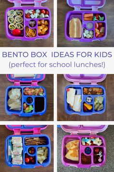 the bento box ideas for kids are perfect for school lunches