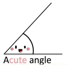 an image of a cute triangle with the word acute angle in front of it