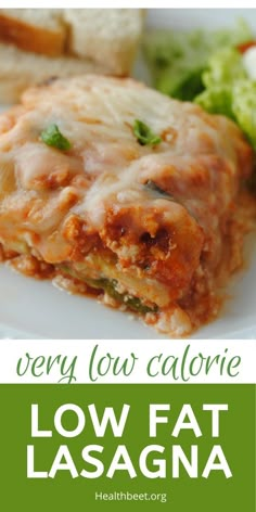 low carb healthy lasagna on a white plate