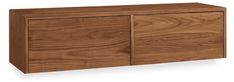 the sideboard is made from wood and has two doors on one side, and an open drawer on the other