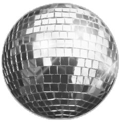 a shiny disco ball on a white background