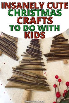 Christmas Crafts Christmas Crafts For Kindergarten Kids, St Nick Crafts For Kids, Christmas Craft Children, Forest School Xmas Crafts, Christmas Crafts Diy For Kids, Easy Christmas Tree Ornaments For Kids, Kid Craft Christmas, Cute Kids Christmas Crafts, Summer Diy Crafts For Kids Project Ideas