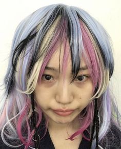 2024 Manifesting, Multicolor Hair, Multi Colored Hair, Dyed Hair Inspiration, Pastel Hair, Colored Hair, Dye My Hair, Hair Dye Colors, Hair Reference