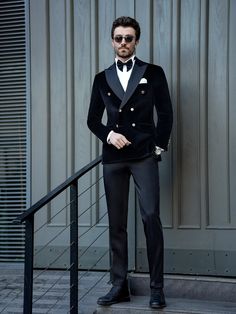 Double Breasted Tuxedo, Suit Stores, Lapel Jacket, Tuxedo Wedding, Slim Fit Suits, Black Tuxedo, Wedding Suits Men