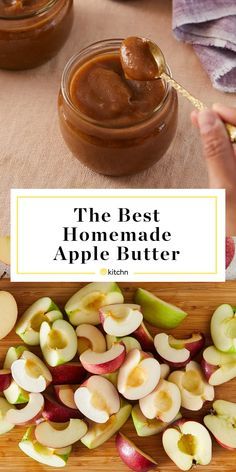 the best homemade apple butter recipe is easy to make and uses only two ingredients, including apples