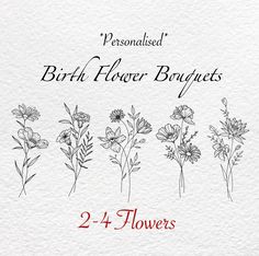 the birth flower bouquets are available for purchase