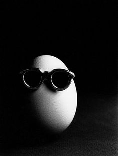 an egg wearing sunglasses on top of it