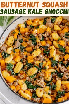 this butternut squash sausage kale gnocchini is the perfect side dish for any meal