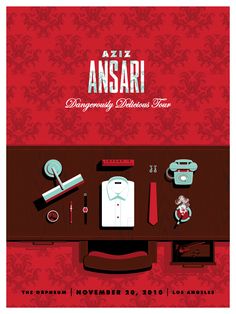 the book cover for ansari, featuring various items on a red tablecloth