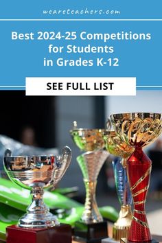 trophies with the words best 205 - 25 competitions for students in grade k - 12 see full list