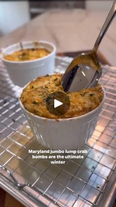 a video showing how to make muffins with the help of a ladle