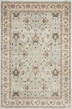 Safavieh Persian Garden PEG607L Light Blue/Ivory Area Rug Silver Grey Carpet, Modern Carpets Design, Iranian Rugs, Persian Garden, Durable Carpet, Area Rug Sets, Safavieh Rug, Light Blue Area Rug, Beige Carpet