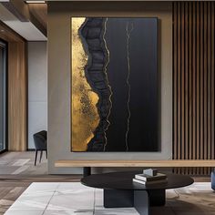 Abstract Black And Gold Canvas Wall Art Black And Gold Modern Artwork Expensive Modern Art Black And Gold Abstract Painting, Art Board Ideas, Black And Gold Abstract, Luxurious Colors, Minimalist Artist, Gold Abstract Painting, Dnevna Soba, Printing On Canvas, Painting For Bedroom