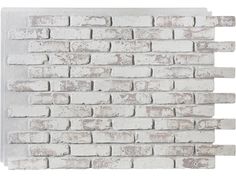 a white brick wall is shown against a white background