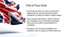 the british flag is waving in the wind powerpoint presentation templates and ppt slides