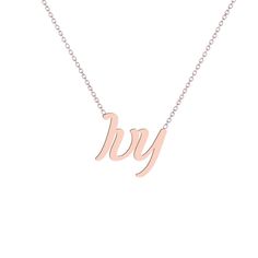 Ivy - Gold Name Necklace Solid 14K gold necklace with a 16 inch 14K gold chain. * 8mm/ 0.31inch height for the capital letter, 5mm/0.19685 inch for the lower case. Gold Name Necklace, Ruby Engagement Ring, Lower Case, 14k Gold Necklace, Rose Engagement Ring, Jewelry Images, The Capital, Rose Gold Engagement Ring, Gold Engagement Rings