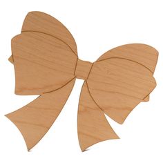 the wooden bow is cut into pieces and ready to be used as decoration or wall hangings