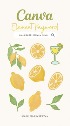 Lemon, watercolor, menu, drink, decoration, clipart, fruit, lemon clipart, illustration, canva, canva element Canva Idea, Lemon Drawing, Lemon Clipart, Tumblr Png, Canva Hacks, Canva Element Keyword