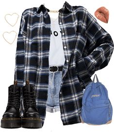 How To Wear A Flannel, Flannel Outfits Aesthetic, Rikki H2o, Gay Outfits, Neo Grunge, Flannel Outfit, Lesbian Outfits, Lesbian Fashion, Gay Outfit