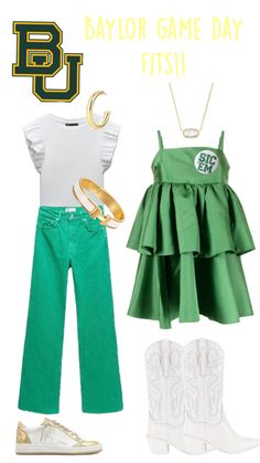 #baylorbears #bayloroutfit! #gamedayfit #gameday #preppyoutfitinspo Baylor Football, College Outfits, Outfit Accessories