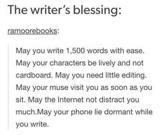 the writer's blessing for someone who is writing on their phone or tablet computer