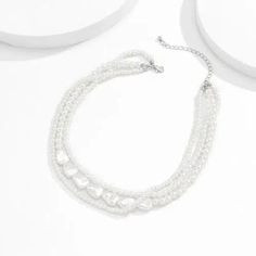 Style: Imitation-Pearl Layered Choker Necklace Necklace Type: Layered NecklacesFine or Fashion: Fashion Color: White ColorShape\pattern: RoundSize: 13.8inx2.7in / 35cmx7cmPearl Type: Simulated-pearl Layered Choker Necklace, Sailor Hat, Hat Beret, Layered Chokers, Jumpsuit Outfit, Party Dress Short, Necklace Necklace, Cardigan Vest, Fashion Color