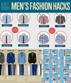 DIY Fashion Ideas! 45 DIY Men's Fashion Hacks| Fashion Tips for Menhttp://diyready.com/45-diy-mens-fashion-hacks/ Diy Projects For Men, Men's Fashion Tips, Dressing Well, Fashion Tips For Men, Diy For Men, Amazing Fashion, Fashion Hacks, Hacks Diy