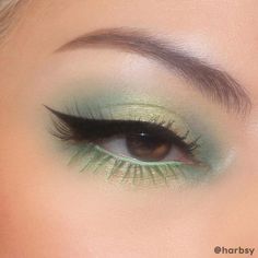 True Black Drag Make-up, Prom Eye Makeup, Cute Eye Makeup, Swag Makeup, Eye Makeup Pictures, Ethereal Makeup, Smink Inspiration, Green Makeup, Makijaż Smokey Eye