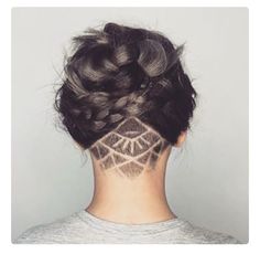 Undercut Designs, Undercut Styles, Elegant Updos, Shaved Undercut, Shaved Nape