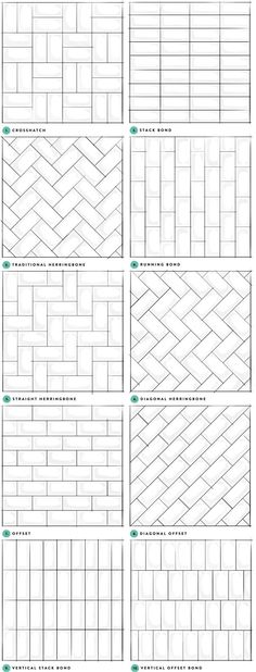 the instructions for how to make a brick wall with different types of bricks and their names