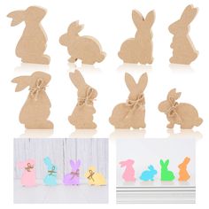 PRICES MAY VARY. What You Receive – The package includes 8pcs of wooden bunny cutouts in 4 different design, each design 2pcs, the thickness is 1.5cm / 0.6inch, the quantity and proper size can satisfy your different needs, allows you to DIY crafts or make festive decorations. Easter Bunny Shape – Our Easter wooden cutouts are designed in Easter bunny shape, and the bunny cutouts has 4 posture, super cute and adorable, bunny is one of the classic Easter elements, and can well stand for the holid Easter Bunny Wood Cutout, Felt Bunny Pattern, Easter Elements, Bunny Shape, Wood Bunny, Classroom Diy, Wooden Bunny, Rabbit Crafts, Easter Home Decor