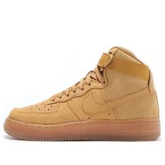 Nike Air Force 1 High LV8 3 GS Wheat CK0262-700 Nike Air Force 1 High, Air Force 1 High, Kids Nike, Nike Air Force 1, Sneakers Shoes, Stylish Sneakers, Skate Shoes, Nike Air Force Sneaker, Air Force 1