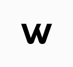 the letter w is made up of black letters on a white background, and it appears to be in two different font styles