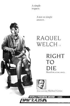 an advertisement for the movie right to die with a man sitting in a wheel chair