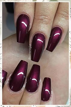 Getting a shine with the gel nail polish. Burgundy Acrylic Nails, Red Summer Nails, Shiny Nails Designs, Gel Manicure At Home, Best Gel Nail Polish, Pretty Toe Nails, Amazon Beauty, Nail Art Salon, Trendy Nail Art Designs