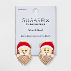 Santa Claus North Soul Earrings From Sugarfix By Baublebar Pearl Beard Christmas Nwt Perfect For A Fun Holiday Look And Festive Party! Unique And Hard To Find Set! Stock Photos Used For First 3 Photos. Check Out The Many Other Fun Sugarfix By Baublebar Earrings In My Closet And Bundle & Save! Red Gold Pearl Sparkly Earrings Holiday Christmas Santa Claus Festive Ugly Christmas Sweater Party Celebration Yes Way Rose, Santa Earrings, Blue Tassel Earrings, Disney Earrings, Minnie Mouse Earrings, Glam Earrings, Baublebar Earrings, Ear Crawler Earrings, Baublebar Jewelry