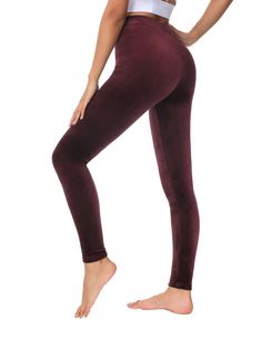 PRICES MAY VARY. STRETCHY VELOUR FABRIC: The comfort and style of these stretch leggings offer easy all-day comfort. Perfect stretch material to counter your body. Silky soft velour on the outside, smooth on the inside. SOFT & WARM: This velour pant is made with super soft and flattering velour. Upgrade from your standard leggings with this luxurious stretch velour construction for cold days. STYLE: High waist velvet full length leggings with elastic waistband. A wide waistband sits slightly abo Non-elastic Full Length Athleisure Leggings, Velour Leggings, Velour Pants, Velvet Leggings, Velour Fabric, Yoga Pant, Stretch Leggings, Oversized Tee, Wide Waistband