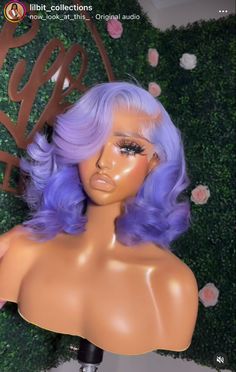 Weave Hair Color, Loose Straight Jeans, Fashion Trousers, Birthday Hairstyles, Black Ponytail Hairstyles, Purple Wig