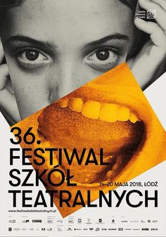 an advertisement for the festival is shown with a woman's face and yellow teeth