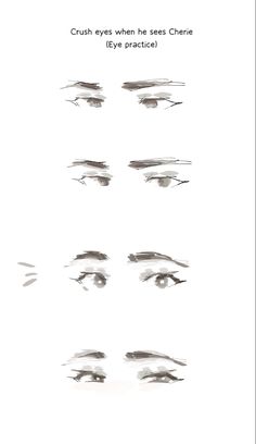 the different types of eyes are shown in black and white