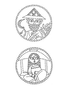 an image of two circles with the same person on them, one has a man in a hat